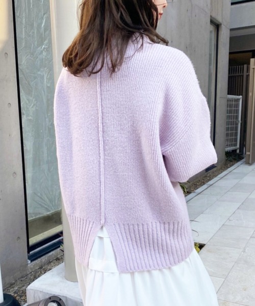 one after another NICE CLAUP(ワンアフターアナザーナイスクラップ)の「【ZOZOTOWN限定】にじいろニット(ニット/セーター・レディース・ブラック/ベージュ/パープル/オフホワイト/サックスブルー/ミント/ライトピンク・FREE)」の6枚目の写真
