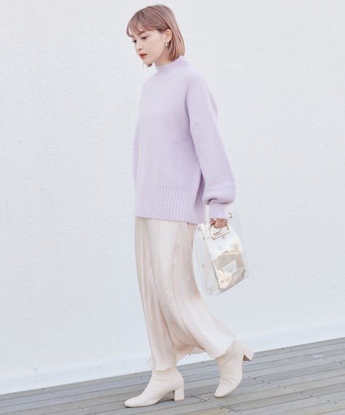 one after another NICE CLAUP(ワンアフターアナザーナイスクラップ)の「【ZOZOTOWN限定】にじいろニット(ニット/セーター・レディース・ブラック/ベージュ/パープル/オフホワイト/サックスブルー/ミント/ライトピンク・FREE)」の11枚目の写真