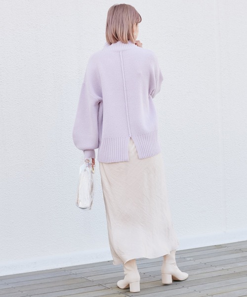 one after another NICE CLAUP(ワンアフターアナザーナイスクラップ)の「【ZOZOTOWN限定】にじいろニット(ニット/セーター・レディース・ブラック/ベージュ/パープル/オフホワイト/サックスブルー/ミント/ライトピンク・FREE)」の12枚目の写真