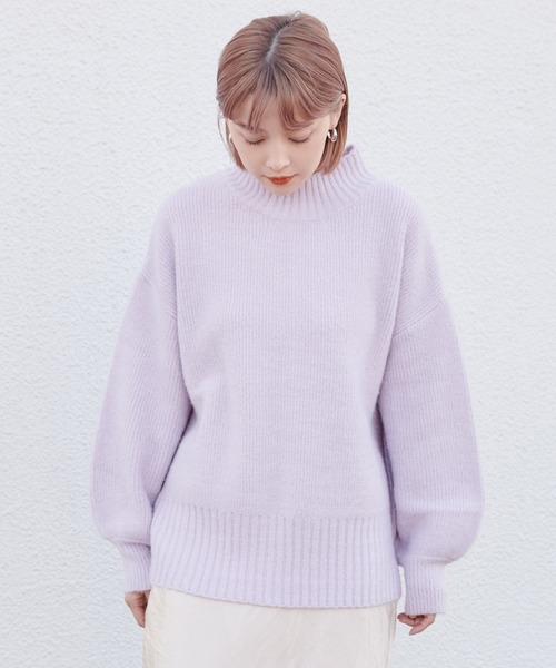 one after another NICE CLAUP(ワンアフターアナザーナイスクラップ)の「【ZOZOTOWN限定】にじいろニット(ニット/セーター・レディース・ブラック/ベージュ/パープル/オフホワイト/サックスブルー/ミント/ライトピンク・FREE)」の8枚目の写真
