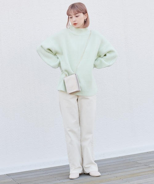 one after another NICE CLAUP(ワンアフターアナザーナイスクラップ)の「【ZOZOTOWN限定】にじいろニット(ニット/セーター・レディース・ブラック/ベージュ/パープル/オフホワイト/サックスブルー/ミント/ライトピンク・FREE)」の15枚目の写真