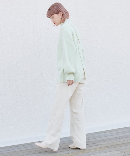 one after another NICE CLAUP(ワンアフターアナザーナイスクラップ)の「【ZOZOTOWN限定】にじいろニット(ニット/セーター・レディース・ブラック/ベージュ/パープル/オフホワイト/サックスブルー/ミント/ライトピンク・FREE)」の16枚目の写真
