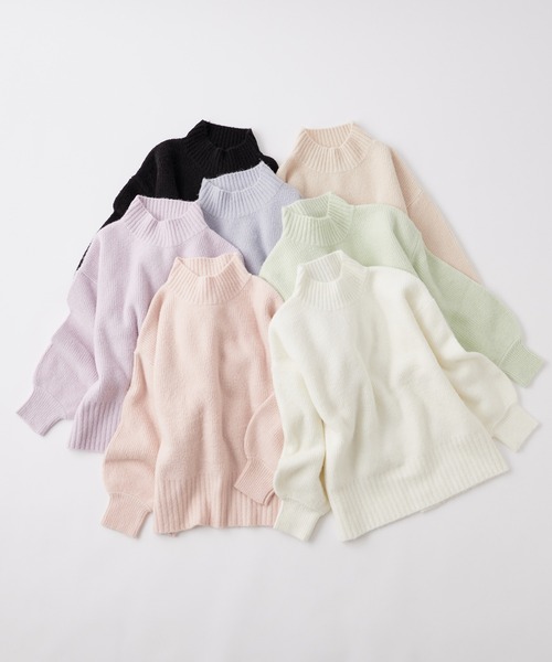 one after another NICE CLAUP(ワンアフターアナザーナイスクラップ)の「【ZOZOTOWN限定】にじいろニット(ニット/セーター・レディース・ブラック/ベージュ/パープル/オフホワイト/サックスブルー/ミント/ライトピンク・FREE)」の13枚目の写真