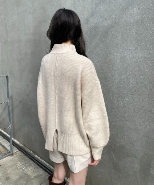 one after another NICE CLAUP(ワンアフターアナザーナイスクラップ)の「【ZOZOTOWN限定】にじいろニット(ニット/セーター・レディース・ブラック/ベージュ/パープル/オフホワイト/サックスブルー/ミント/ライトピンク・FREE)」の22枚目の写真