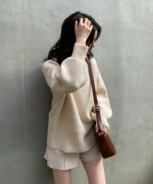 one after another NICE CLAUP(ワンアフターアナザーナイスクラップ)の「【ZOZOTOWN限定】にじいろニット(ニット/セーター・レディース・ブラック/ベージュ/パープル/オフホワイト/サックスブルー/ミント/ライトピンク・FREE)」の21枚目の写真