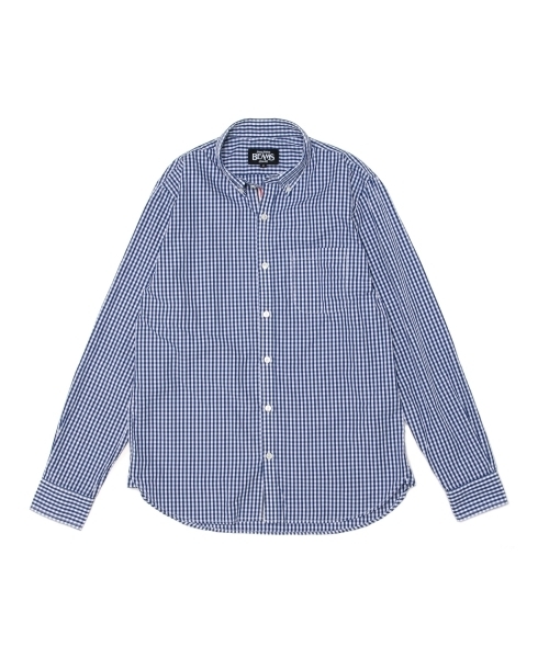 BEAMS(ビームス)の「BEAMS / ギンガムテープ ボタンダウンシャツ(シャツ/ブラウス・メンズ・ブラック/ブルー/パープル・SMALL/LARGE/MEDIUM/X-LARGE)」の5枚目の写真