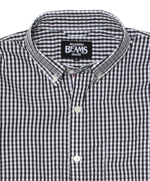 BEAMS(ビームス)の「BEAMS / ギンガムテープ ボタンダウンシャツ(シャツ/ブラウス・メンズ・ブラック/ブルー/パープル・SMALL/LARGE/MEDIUM/X-LARGE)」の7枚目の写真