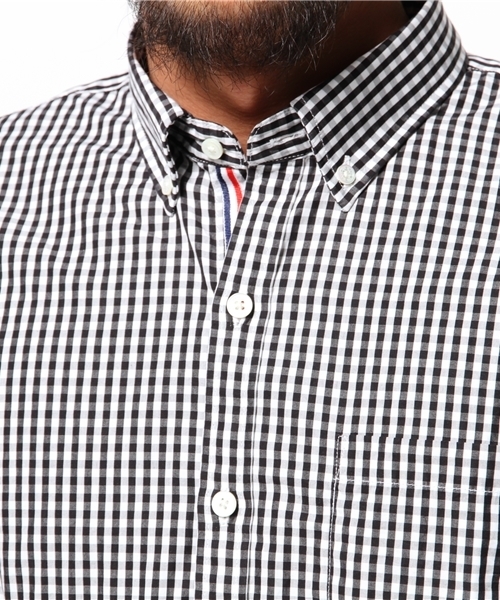 BEAMS(ビームス)の「BEAMS / ギンガムテープ ボタンダウンシャツ(シャツ/ブラウス・メンズ・ブラック/ブルー/パープル・SMALL/LARGE/MEDIUM/X-LARGE)」の19枚目の写真