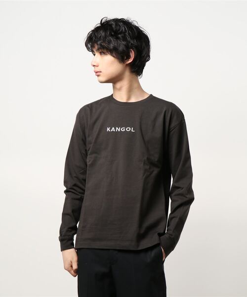 KANGOL（カンゴール）の「【完売】《KANGOL》天竺 バックプリント ロングTシャツ（Tシャツ/カットソー・メンズ・ブラック/オフホワイト/グリーン/ピンク/ブルー/ベージュ・LL/M/L/4L/6L/3L/5L）」の3枚目の写真
