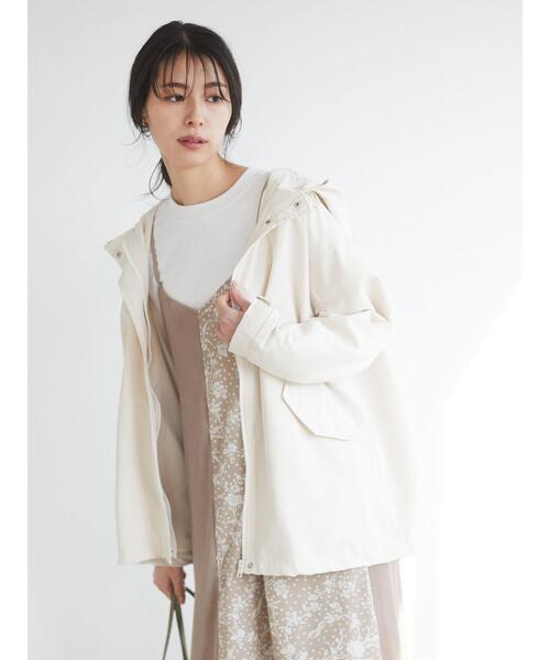 Green　Parks（グリーンパークス）の「ショートマンパ＊（マウンテンパーカー・レディース・ライトカーキ/アイボリー/ベージュ/ネイビー・FREE）」の21枚目の写真