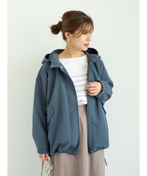 Green　Parks（グリーンパークス）の「ショートマンパ＊（マウンテンパーカー・レディース・ライトカーキ/アイボリー/ベージュ/ネイビー・FREE）」の15枚目の写真