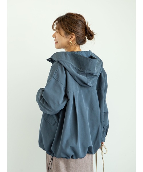 Green　Parks（グリーンパークス）の「ショートマンパ＊（マウンテンパーカー・レディース・ライトカーキ/アイボリー/ベージュ/ネイビー・FREE）」の17枚目の写真