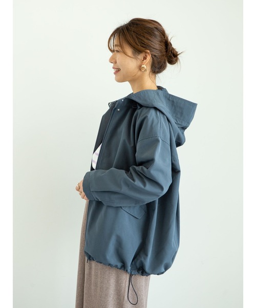 Green　Parks（グリーンパークス）の「ショートマンパ＊（マウンテンパーカー・レディース・ライトカーキ/アイボリー/ベージュ/ネイビー・FREE）」の18枚目の写真