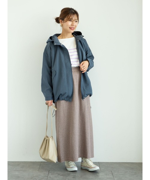 Green　Parks（グリーンパークス）の「ショートマンパ＊（マウンテンパーカー・レディース・ライトカーキ/アイボリー/ベージュ/ネイビー・FREE）」の12枚目の写真