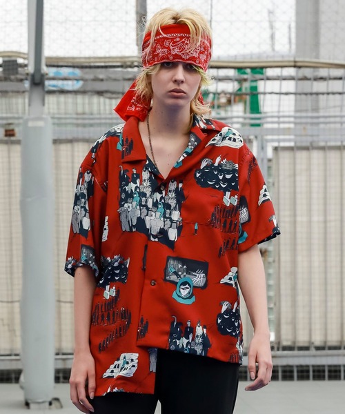 アズマ×リョウジヤマダ　シャツ　0　ブラック　アロハシャツ Azuma.（アズマ）の「Azuma. × RYOJI YAMADA ALOHA SHIRT (21SH