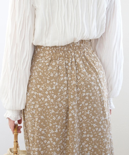 Crisp yours(クリスプユアーズ)の「フロートフレアスカート(スカート・レディース・ブラウン/アイボリー・FREE)」の12枚目の写真