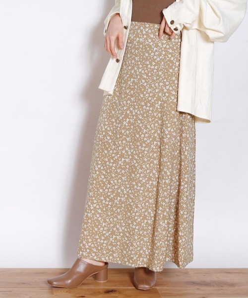 Crisp yours(クリスプユアーズ)の「フロートフレアスカート(スカート・レディース・ブラウン/アイボリー・FREE)」の22枚目の写真