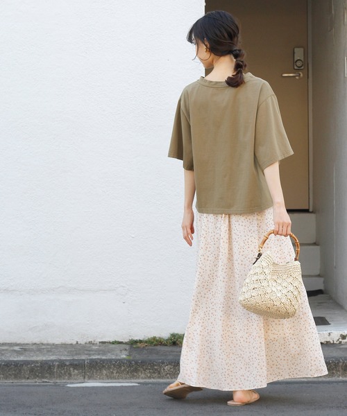 Crisp yours(クリスプユアーズ)の「フロートフレアスカート(スカート・レディース・ブラウン/アイボリー・FREE)」の19枚目の写真