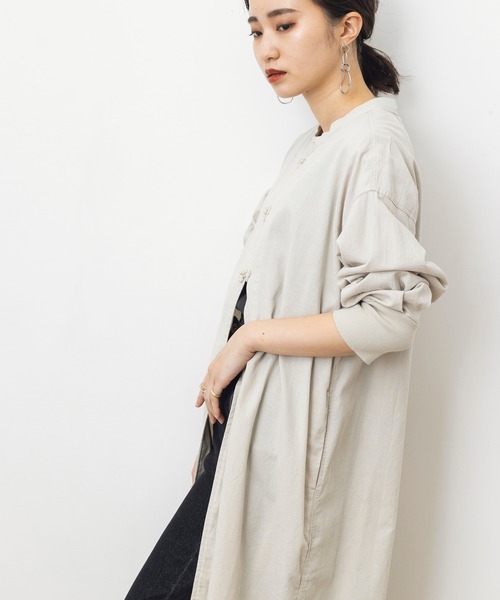 khakito(カーキト)の「チャイナロングガウン(ワンピース・レディース・ライトグレー/ライトカーキ/ライトベージュ・FREE)」の13枚目の写真