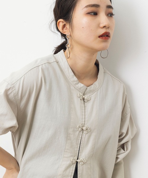 khakito(カーキト)の「チャイナロングガウン(ワンピース・レディース・ライトグレー/ライトカーキ/ライトベージュ・FREE)」の17枚目の写真