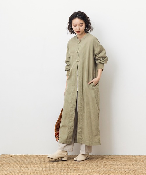 khakito(カーキト)の「チャイナロングガウン(ワンピース・レディース・ライトグレー/ライトカーキ/ライトベージュ・FREE)」の6枚目の写真