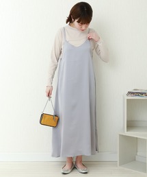 n'ee-ne | サテンワンピース+テレコインナー　セット(ワンピース)