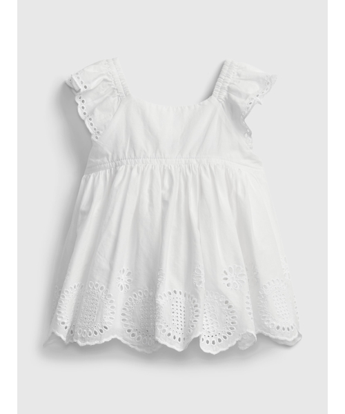 GAP(ギャップ)の「アイレットスカート (ベビー)(シャツ/ブラウス・キッズ・ホワイト・0-3M/3-6M/6-12M/12-18M/18-24M)」の2枚目の写真