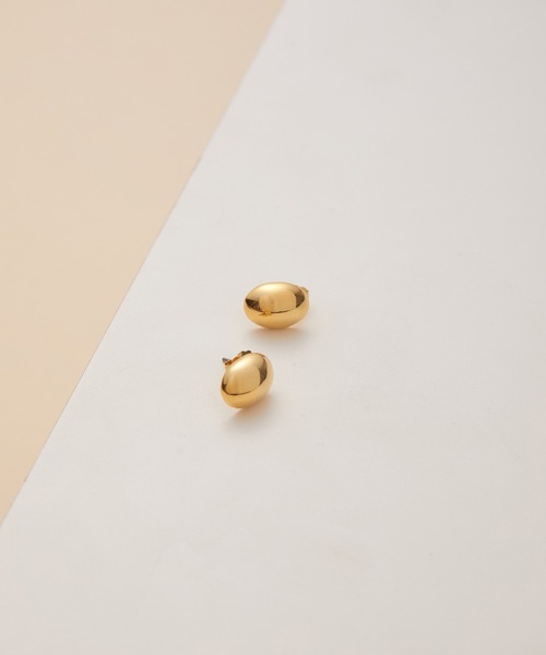 ADAM ET ROPE'（アダムエロペ）の「【LES BIJOUX】オーブオーバルピアス（ピアス（両耳用）・レディース・ゴールド/シルバー・FREE）」の2枚目の写真