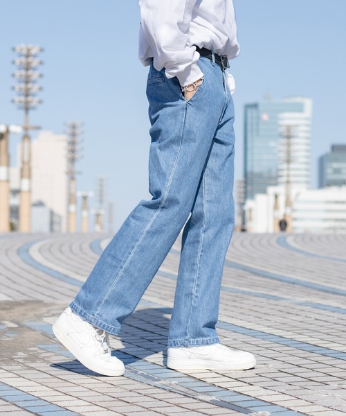 kutir（クティール）の「ルーズフィットストレートパンツ（その他パンツ・メンズ・ブラック/グレー/サックスブルー/ネイビー・SMALL/MEDIUM/LARGE）」の4枚目の写真