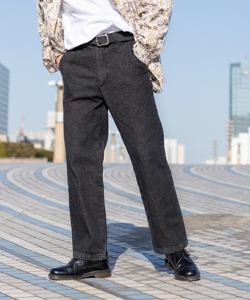 kutir（クティール）の「ルーズフィットストレートパンツ（その他パンツ・メンズ・ブラック/グレー/サックスブルー/ネイビー・SMALL/MEDIUM/LARGE）」の2枚目の写真