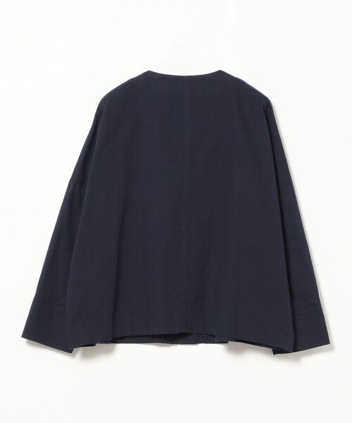 BEAMS LIGHTS（ビームスライツ）の「BEAMS LIGHTS / OX Vネック ブルゾン（ブルゾン・レディース・ホワイト系その他5/ネイビー・ONE SIZE）」の14枚目の写真