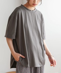 n'OrLABEL | 『モックネック×ラウンドヘムTシャツ』(Tシャツ/カットソー)