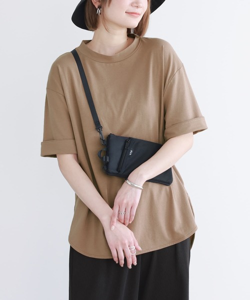 n'OrLABEL(ノアールレーベル)の「『モックネック×ラウンドヘムTシャツ』(Tシャツ/カットソー・レディース・ブラウン/オフホワイト/ブラック/パープル/チャコール/ライトカーキ/グレイッシュベージュ・2/1)」の21枚目の写真