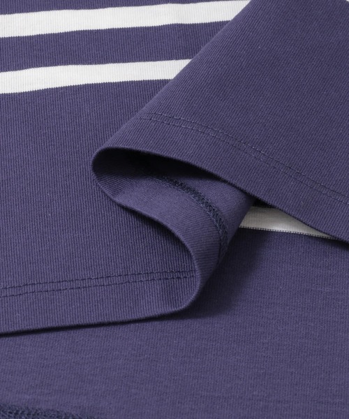 URBAN RESEARCH（アーバンリサーチ）の「リラックスボートネックボーダーショートスリーブ（Tシャツ/カットソー・メンズ・ブラック系その他/ホワイト系その他/ブルー系その他・MEDIUM/LARGE）」の20枚目の写真