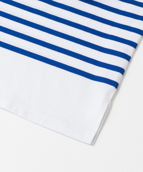 URBAN RESEARCH（アーバンリサーチ）の「リラックスボートネックボーダーショートスリーブ（Tシャツ/カットソー・メンズ・ブラック系その他/ホワイト系その他/ブルー系その他・MEDIUM/LARGE）」の6枚目の写真