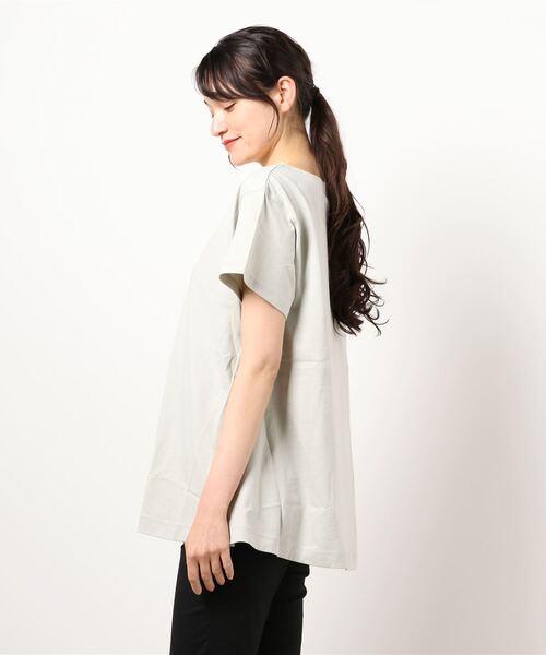 AMERICAN HOLIC（アメリカンホリック）の「フレアライン半袖カットプルオーバー　＊（Tシャツ/カットソー・レディース・サックスブルー/その他7/チャコールグレー/アイボリー・L/M）」の6枚目の写真