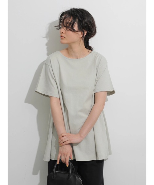 AMERICAN HOLIC（アメリカンホリック）の「フレアライン半袖カットプルオーバー　＊（Tシャツ/カットソー・レディース・サックスブルー/その他7/チャコールグレー/アイボリー・L/M）」の3枚目の写真