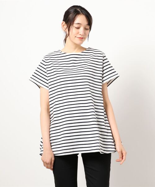 AMERICAN HOLIC（アメリカンホリック）の「フレアライン半袖カットプルオーバー　＊（Tシャツ/カットソー・レディース・サックスブルー/その他7/チャコールグレー/アイボリー・L/M）」の5枚目の写真