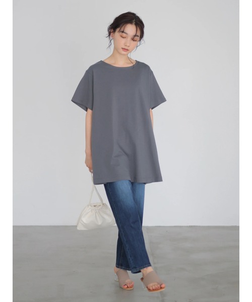 AMERICAN HOLIC（アメリカンホリック）の「フレアライン半袖カットプルオーバー　＊（Tシャツ/カットソー・レディース・サックスブルー/その他7/チャコールグレー/アイボリー・L/M）」の16枚目の写真