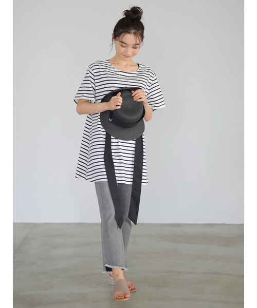 AMERICAN HOLIC（アメリカンホリック）の「フレアライン半袖カットプルオーバー　＊（Tシャツ/カットソー・レディース・サックスブルー/その他7/チャコールグレー/アイボリー・L/M）」の20枚目の写真