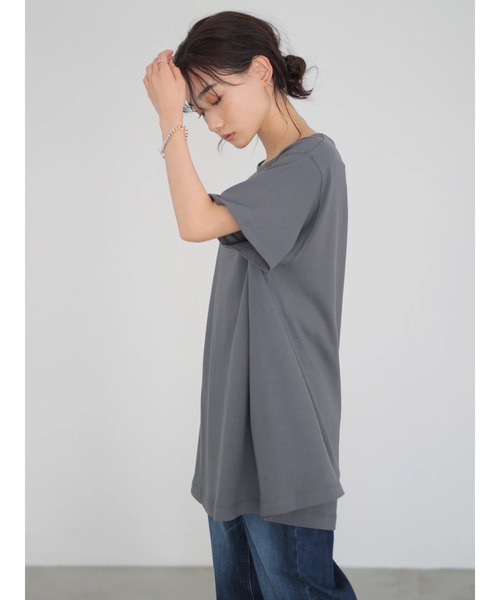 AMERICAN HOLIC（アメリカンホリック）の「フレアライン半袖カットプルオーバー　＊（Tシャツ/カットソー・レディース・サックスブルー/その他7/チャコールグレー/アイボリー・L/M）」の10枚目の写真