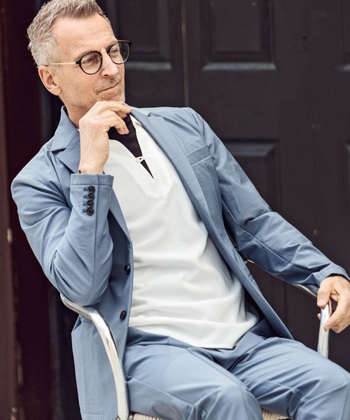 AKM Contemporary（エイケイエムコンテンポラリー）の「AKM Contemporary(エイケイエムコンテンポラリー)速乾 形態安定 カプリシャツ（シャツ/ブラウス・メンズ・ホワイト/サックスブルー/ネイビー・S/M/L/XL）」の17枚目の写真