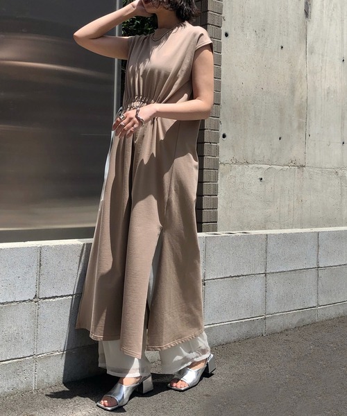 &g'aime(アンジェム)の「【&g'aime】ウエストシャーリングワンピース(ワンピース・レディース・ブラック/ベージュ/チャコール・FREE)」の21枚目の写真