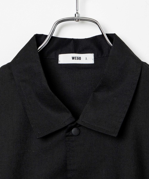 WEGO(ウィゴー)の「WEGO/フォトグラフィック5分袖コーチジャケット(ブルゾン・メンズ・ブラック/ホワイト・MEDIUM/LARGE)」の5枚目の写真