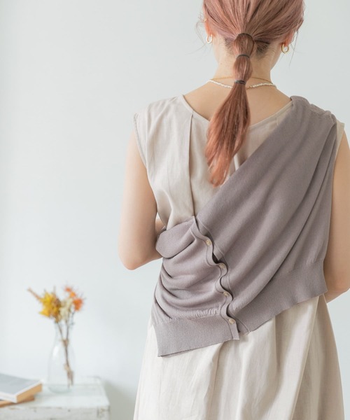 ITEMS URBANRESEARCH（アイテムズ アーバンリサーチ）の「綿麻テントラインワンピース（ワンピース・レディース・チャコールグレー/ベージュ/ブラウン・FREE）」の5枚目の写真