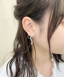 【apres jour×ARIAZ】パール付きリボンピアス