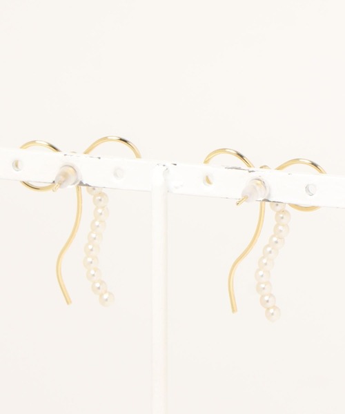 apres jour（アプレジュール）の「【apres jour×ARIAZ】パール付きリボンピアス（ピアス（両耳用）・レディース・シルバー/ゴールド・FREE）」の8枚目の写真