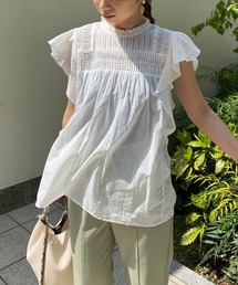 CAPRICIEUX LE'MAGE | ピンタック袖フリルブラウス(シャツ/ブラウス)