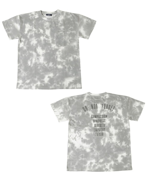 GLAZOS（グラソス）の「天竺・ドロップショルダータイダイバックプリント半袖Tシャツ（Tシャツ/カットソー・キッズ・ブラック/ブルー/グリーン・130cm/140cm/150cm/160cm/170cm）」の2枚目の写真