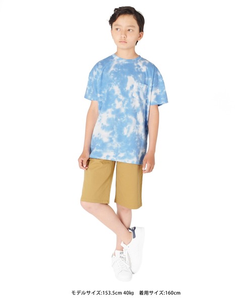 GLAZOS（グラソス）の「天竺・ドロップショルダータイダイバックプリント半袖Tシャツ（Tシャツ/カットソー・キッズ・ブラック/ブルー/グリーン・130cm/140cm/150cm/160cm/170cm）」の9枚目の写真